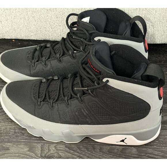 Air Jordan 9 Retro Charcoal Black Grey Red Men’s Size 11.5 Excellent No Box - Picture 4 of 9